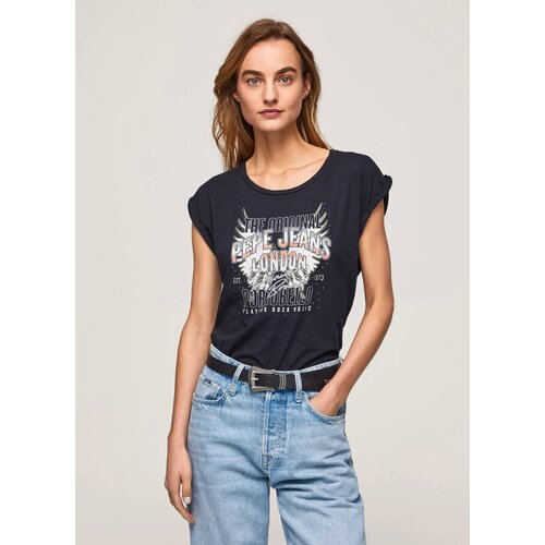 Футболка Pepe Jeans, хлопок, размер XL, черный