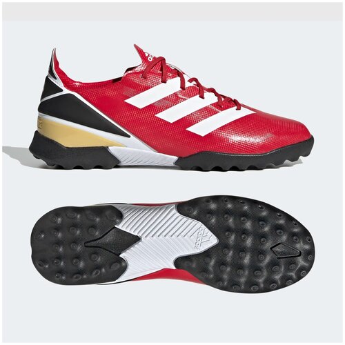 Шиповки adidas, футбольные, нескользящая подошва, размер 35.5, красный
