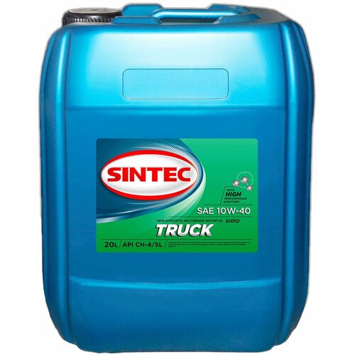 Полусинтетическое моторное масло SINTEC Truck 10W-40 API CI-4/SL, 20 л