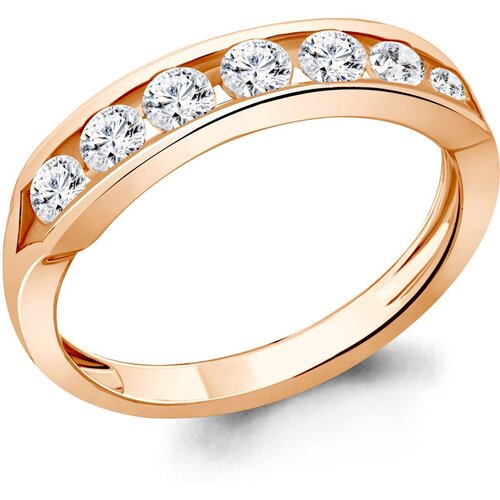 Кольцо Diamant online, золото, 585 проба, бриллиант, размер 19, бесцветный