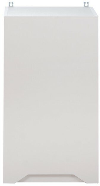 Шкаф навесной 400 Хельга, 400х300х720, Белый/Серый дым МДФ - фотография № 3