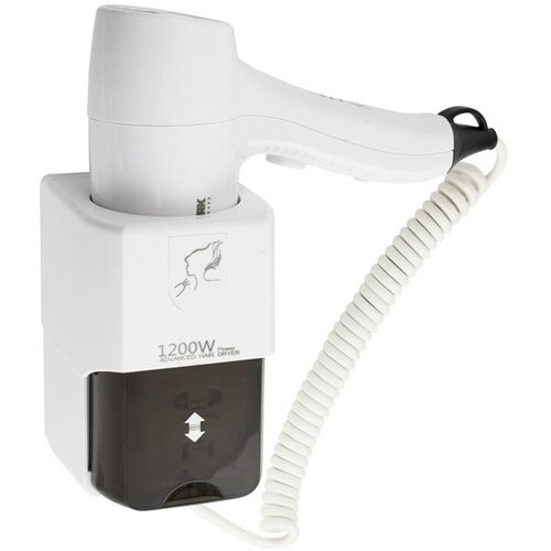 Фен 6812 настенный 1200 Вт 2 режима бело-чёрный 252400₽