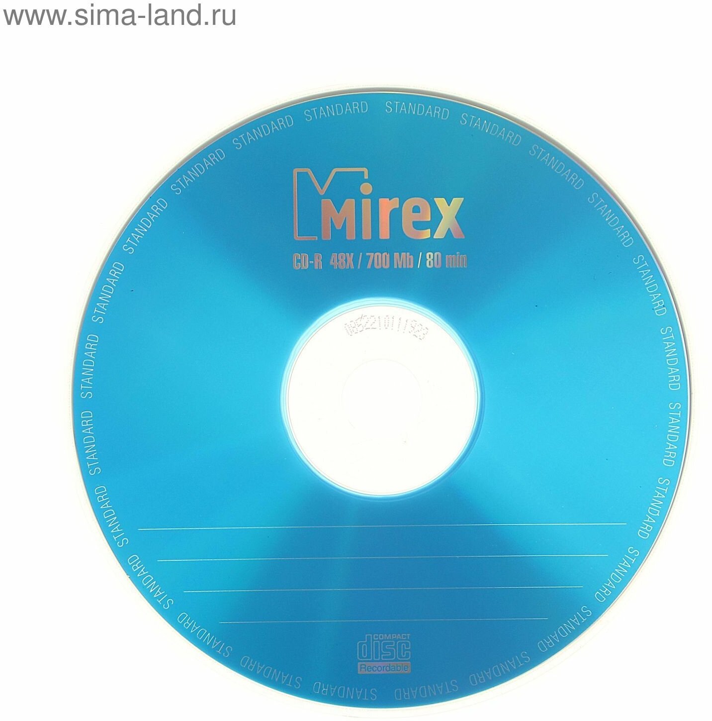 Диск CD-R Standard, 48x, 700 Мб, конверт, 1 шт