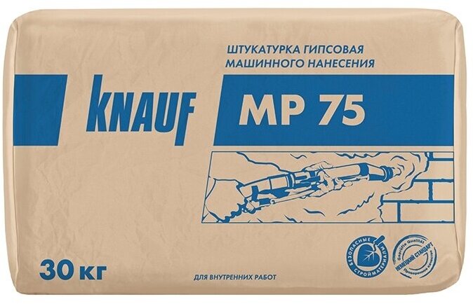 Штукатурка гипсовая машинная КНАУФ-мп 75, 30 кг - фотография № 1