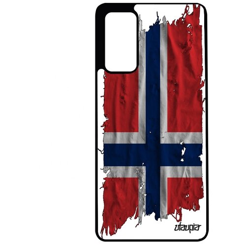 фото Чехол на телефон samsung galaxy s20fe, "флаг норвегии на ткани" патриот страна utaupia