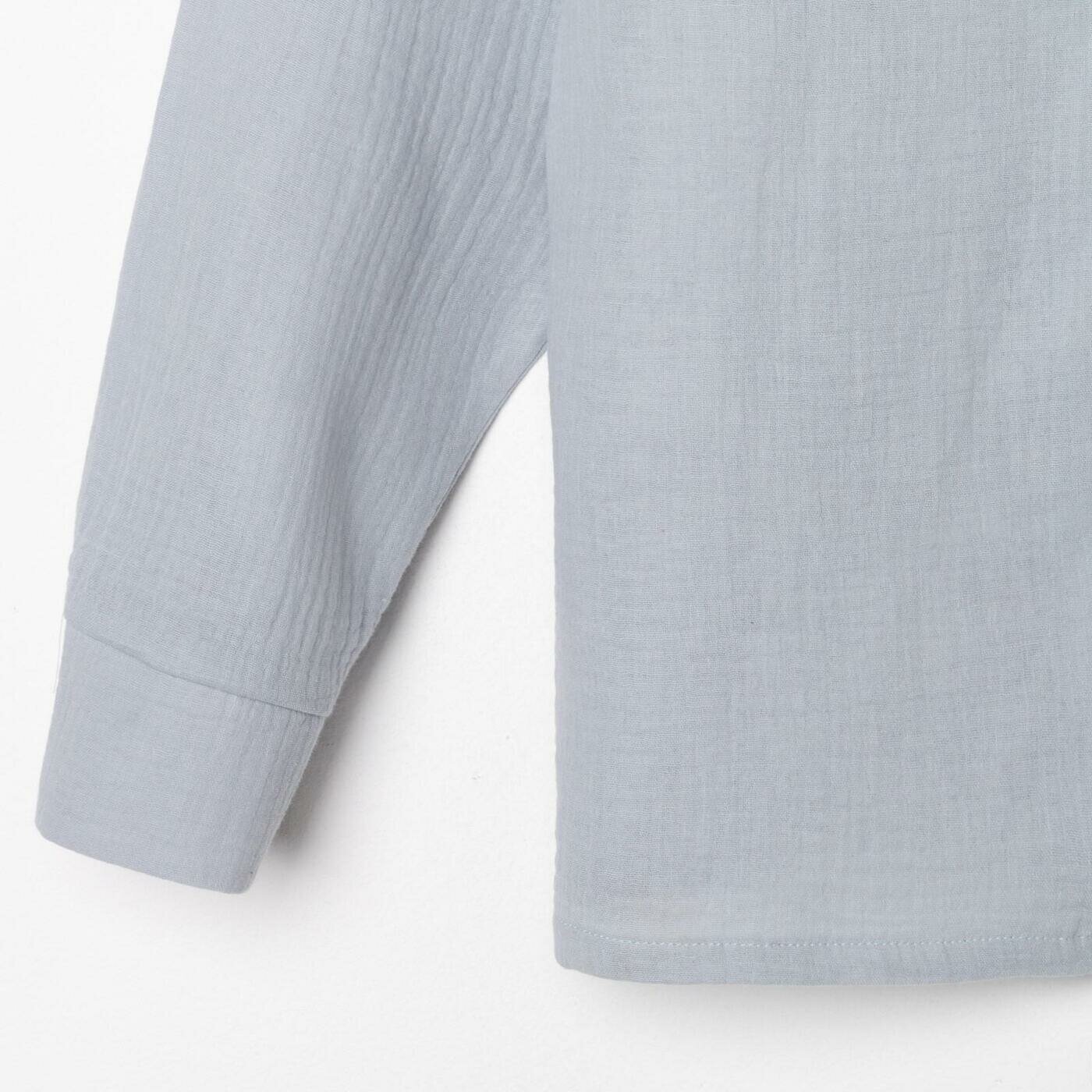 Пижама Kaftan, рубашка, брюки, длинный рукав, размер 52, серый - фотография № 9