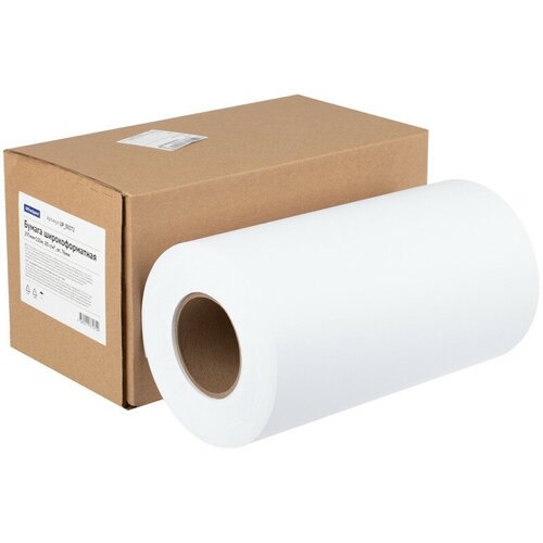 Бумага широкоформатная OfficeSpace, 297мм*150м, 80г/м2, вт. 76мм, для инженерных машин, 320503