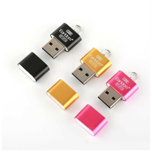 Картридер Устройство Карт-ридер Earldom ET-OT12 USB - MicroSD, золотой картридер earldom et ot47 для ios устройств 8 pin lightning sd microsd