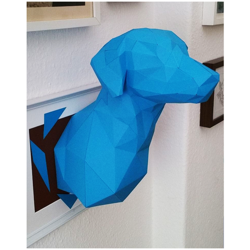 Купить Оригами Собака на стену Комплект - Лайт, 3D Конструктор для самостоятельной сборки OR37 , ДоброДаров