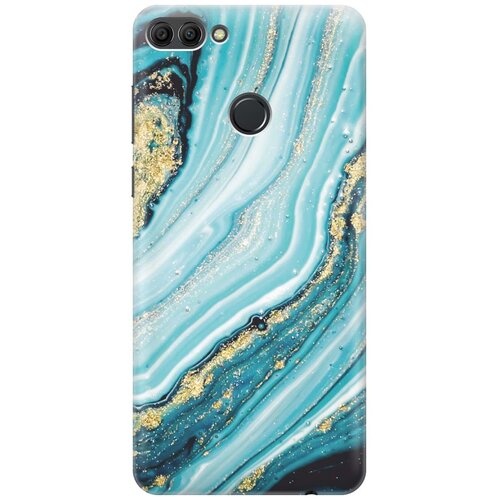 фото Gosso ультратонкий силиконовый чехол-накладка для huawei y9 (2018) с принтом "green marble"