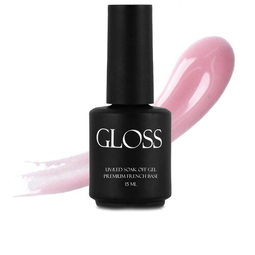 Gloss Базовое покрытие Premium French Base Pink , 15 мл