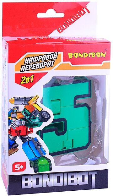 Трансформер 2в1 "BONDIBOT. Цифра 5" (YB188-35E/ВВ4353) Bondibon - фото №14