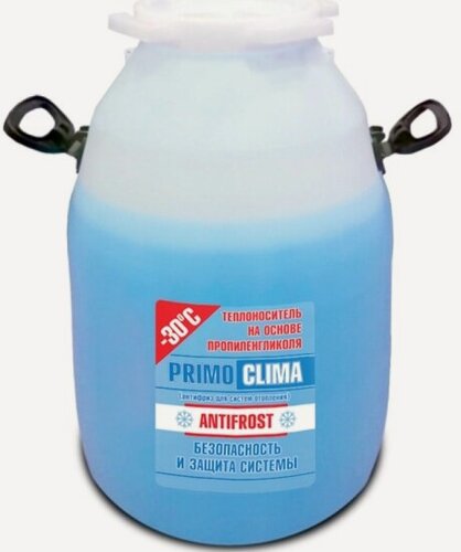 Изображение товара Теплоноситель Primoclima Antifrost (Пропиленгликоль) -30C 50 кг бочка (цвет синий)
