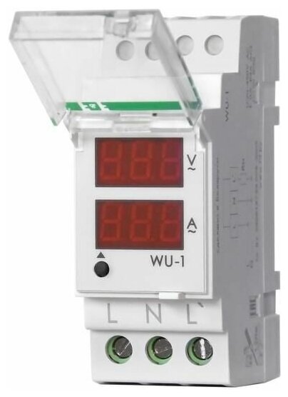 Указатель напряжения и тока WU-1 (однофазный; 0.5-63А 24-250В 40-60Гц 2 модуля; монтаж на DIN-рейке) F&F EA04.011.007