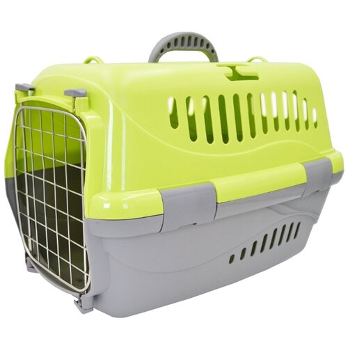 Клиппер-переноска для кошек и собак Zooexpress Турне 48х32х32 см (M), дверь с фиксацией, зеленая