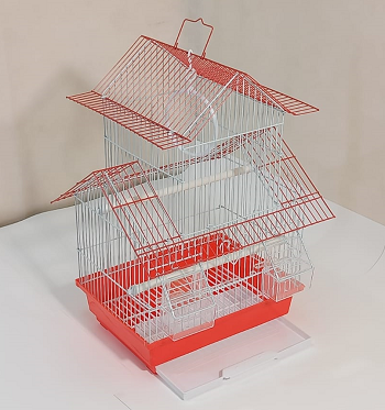 Клетка для птиц Golden cage A201 (30х23х49 см) Цвет красный с белым