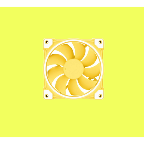 Вентилятор для корпуса ID-Cooling ZF-12025 Lemon Yellow 120mm, 900 2000 RPM, 4Pin PWM вентилятор id cooling pl 12025 b