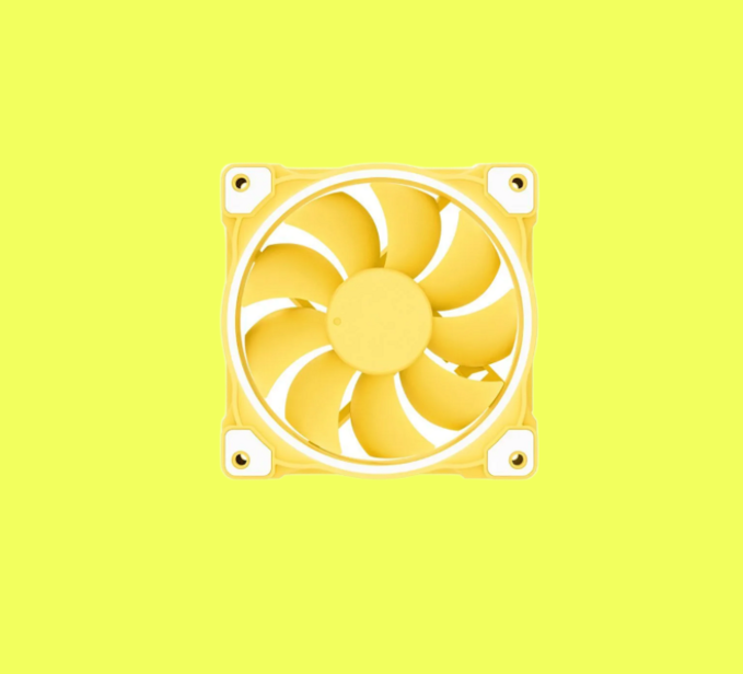 Вентилятор для корпуса ID-Cooling ZF-12025 Lemon Yellow 120mm, 900 2000 RPM, 4Pin PWM