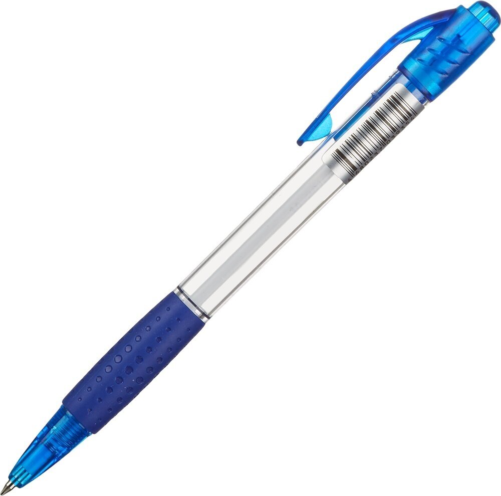 Ручка шариковая Attache Happy, прозрачный корпус, цвет чернил-синий