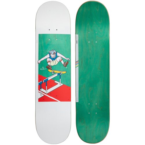 фото Скейтборд размер 7,75" зеленый deck 120 bruce, размер: no size oxelo х декатлон decathlon