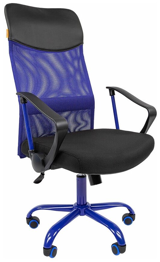 Офисное кресло Chairman 610 15-21 черный + синий