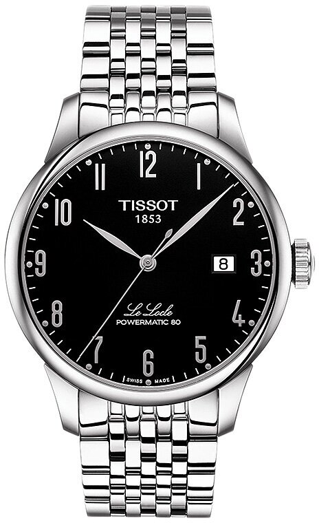 Наручные часы TISSOT, серебряный, черный