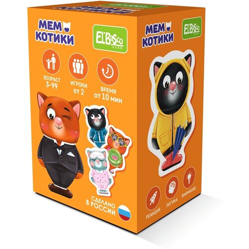 Развивающая настольная игра Мемо El`BascoKids Котики , ET03-003