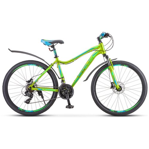Женский велосипед Stels Miss 6000 D V010 (2023) 15 Желто-зеленый (141-160 см) горный mtb велосипед stels miss 6000 md 26 v010 2023 рама 15 мятный матовый