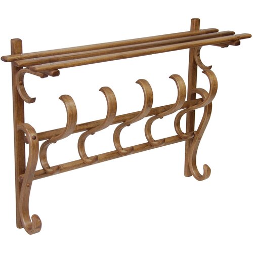 Вешалка настенная деревянная PASSO LUKA, светло-коричневая