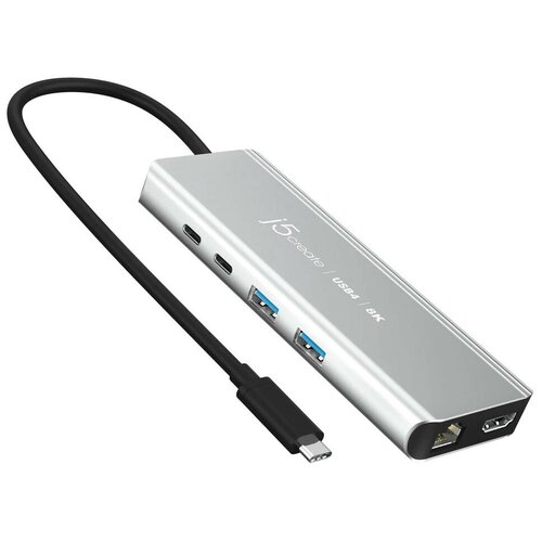 Мульти-хаб j5create USB4® 8K Multi-Port Hub (2x USB-C/2x USB-A/8K HDMI/RJ-45) серый космос (JCD403)
