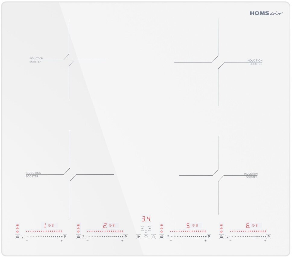 Индукционная варочная панель HOMSair HIC64SWH белый