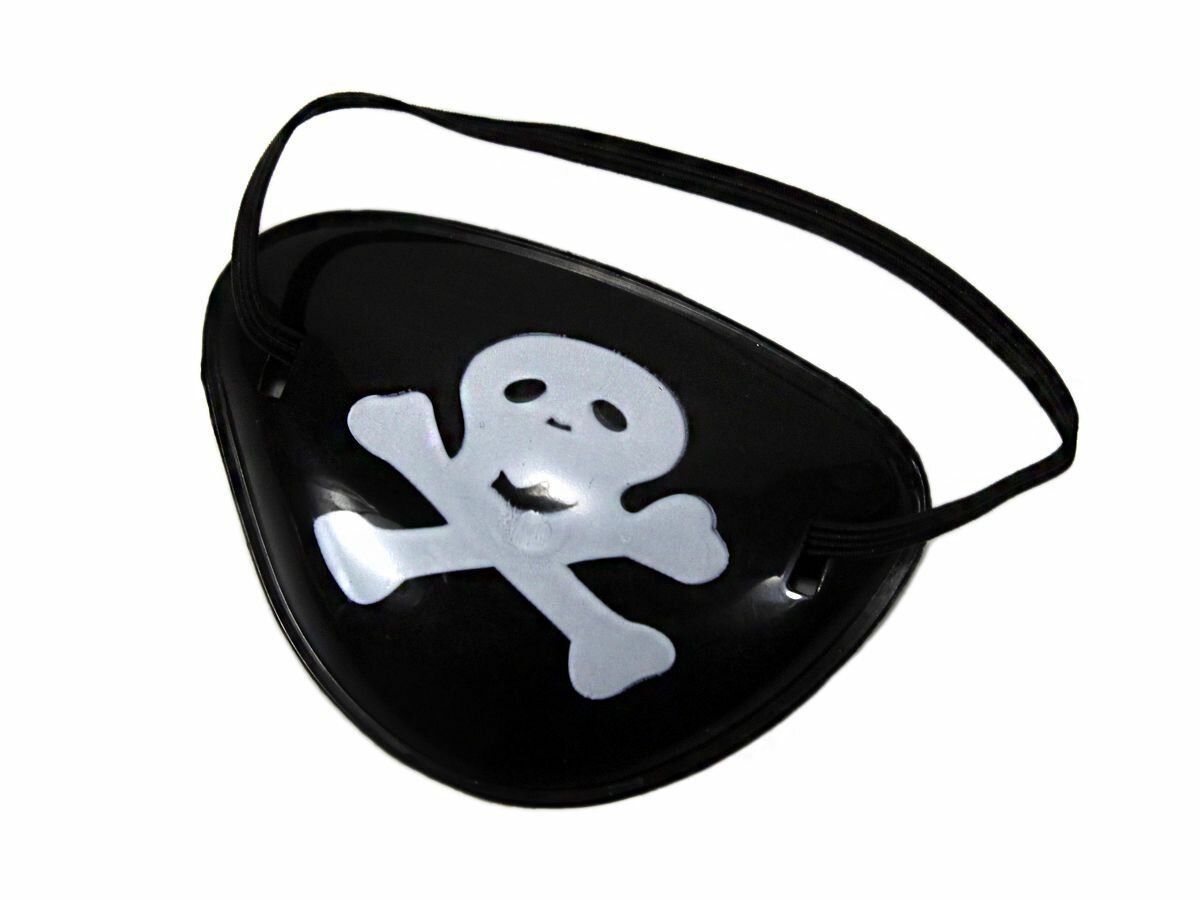 Карнавальная пиратская повязка на глаз