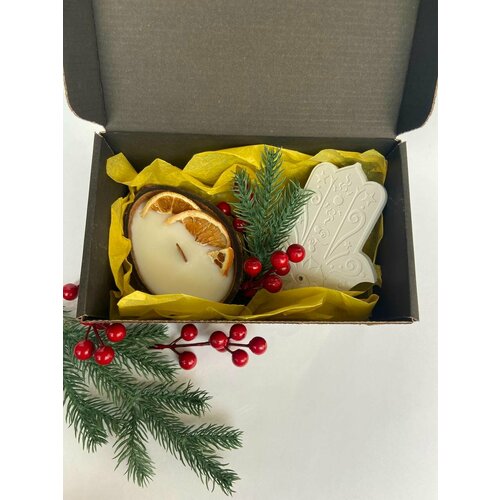 Подарочный набор СПА /Подарок женщине, маме, любимой, подруге/Подарочный набор свеча в кокосе/ новогодний набор