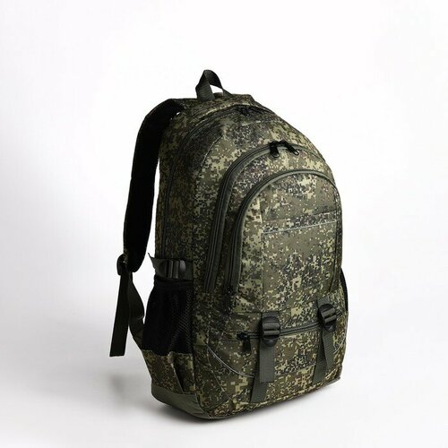 фото Рюкзак туристический, 22 л, 2 отдела на молниях, 5 наружных карманов, цвет камуфляж/хаки зфтс