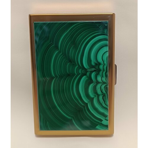 Визитница гладкая, желтый, зеленый