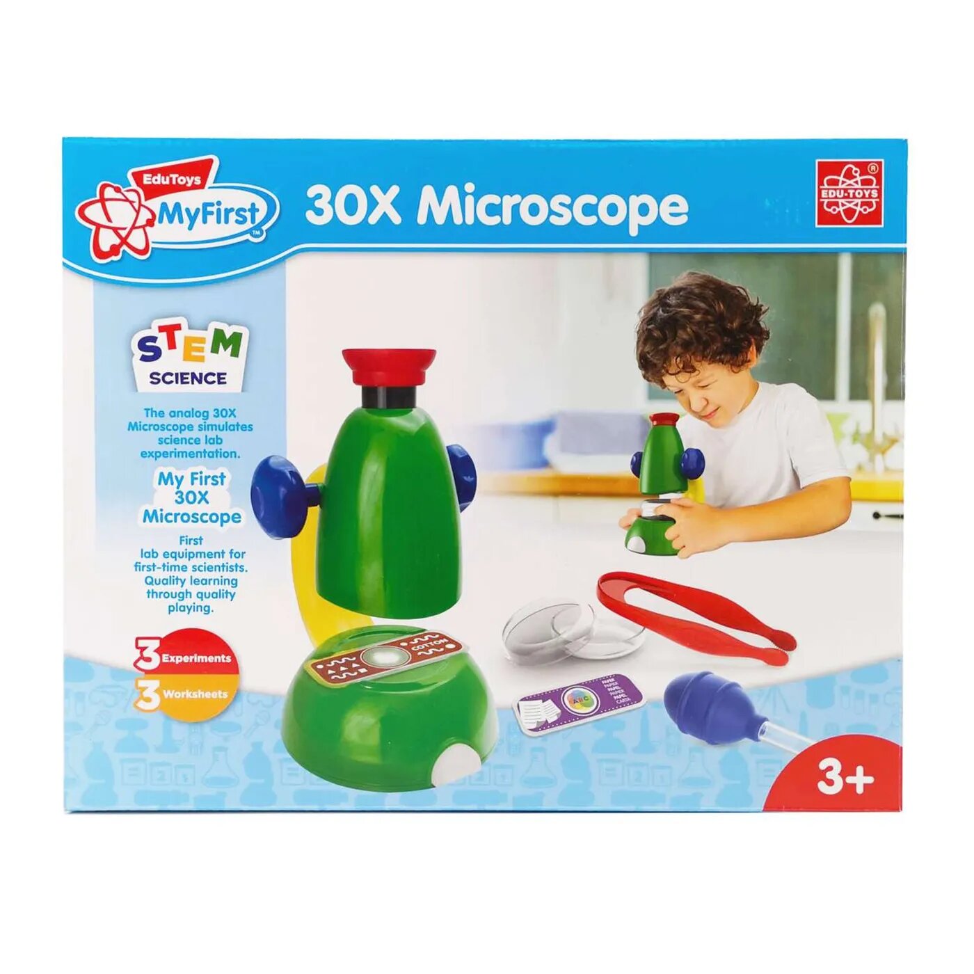 Микроскоп Edu Toys My First 30X (JS003) зеленый Edu-Toys - фото №11