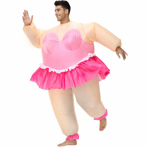 Карнавальный надувной костюм Балерина в розовом надувной карнавальный детский костюм верхом на розовом фламинго