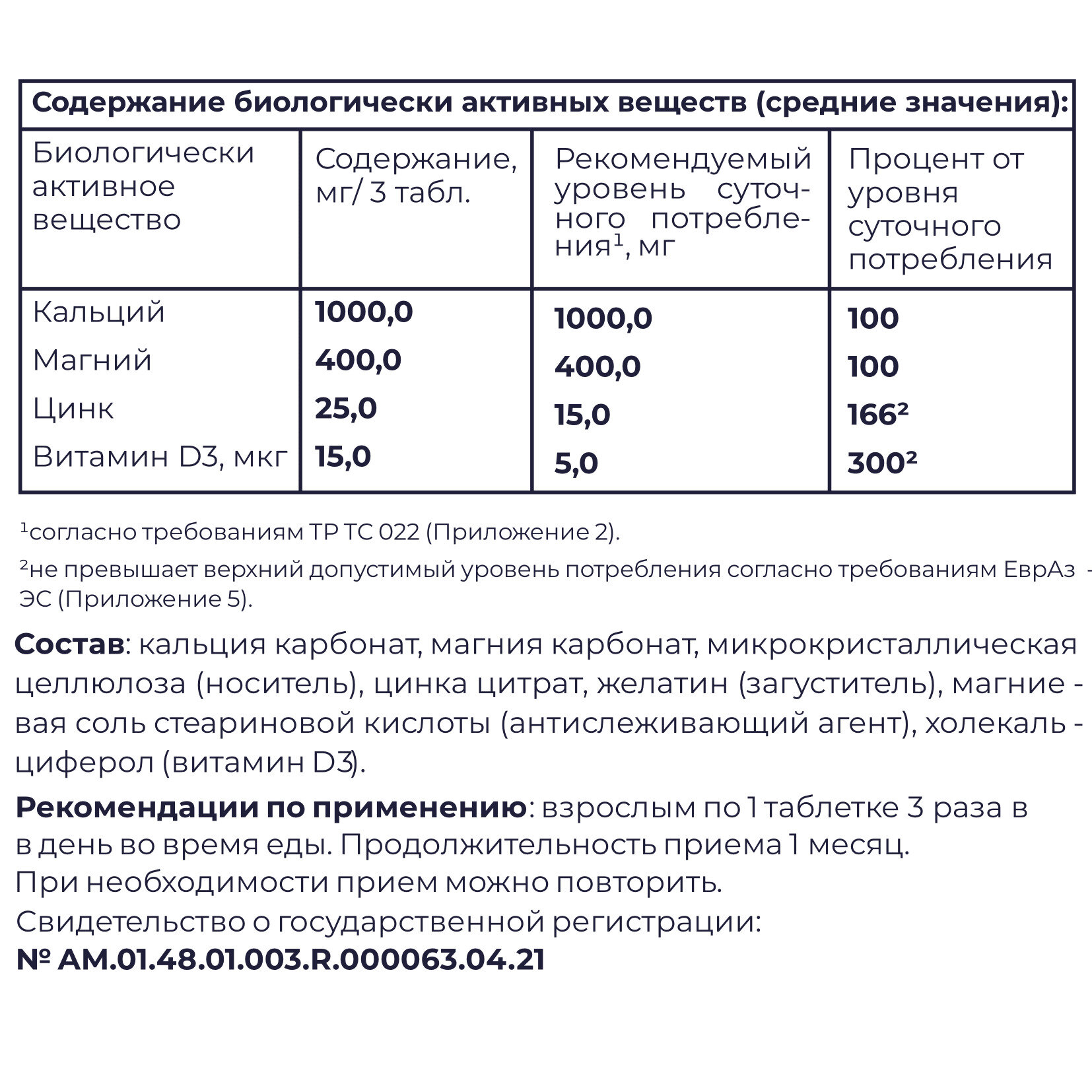 Лекарства От Остеопороза Кальций, магний, цинк и витамин D3 Lemcaps, 90 таблеток