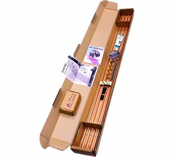 Комплект заземления EZETEK EZ 6 6 метров 14мм 4х1500мм с насадкой SDS-max 60232