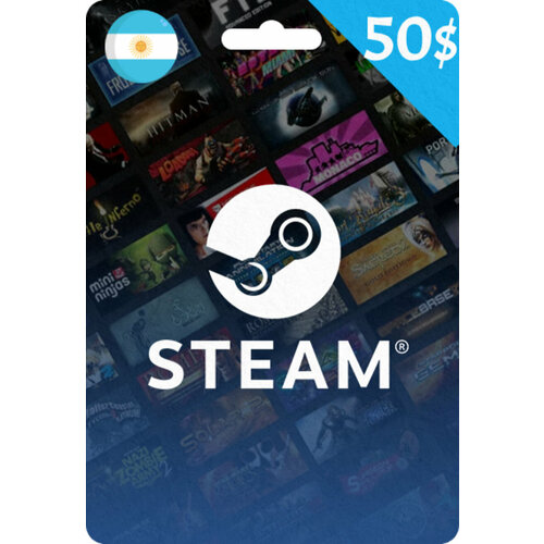 Пополнение кошелька Steam на 50 USD Код активации Аргентина Подарочная карта Стим Gift Card 50 Argentina не подходит для России и Китая 6290₽