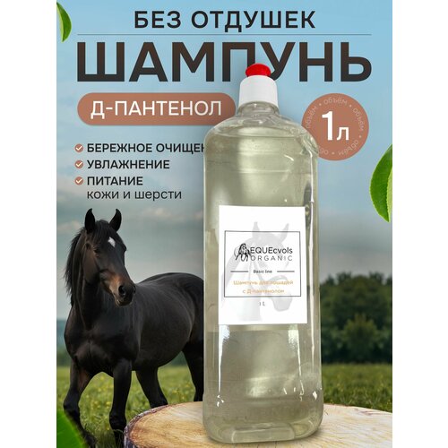 Шампунь для лошадей натуральный с Д-пантенолом (провитамин В5), 1 л