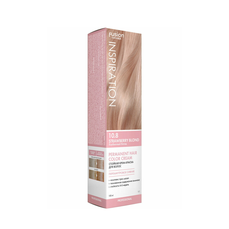 Краска для волос Concept Fusion Fusion Inspiration т.10.8 Клубничный блонд (Strawberry Blond) 100 мл