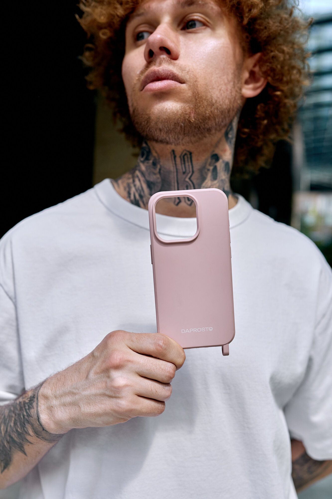 Чехол для iPhone 14 из TPU DAPROSTO Pink Tenderness (без шнурка) — фото 1