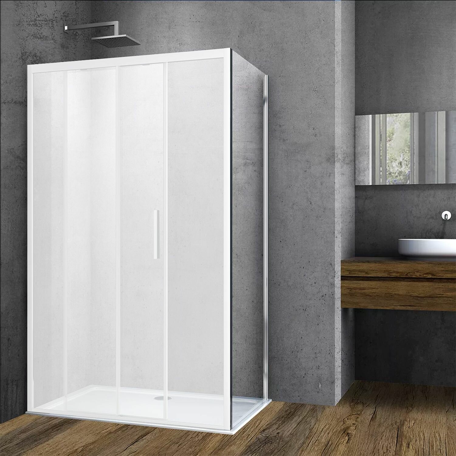 Боковая панель Vincea см хром, стекло прозрачное, VSG-3SO800CL - фото №1