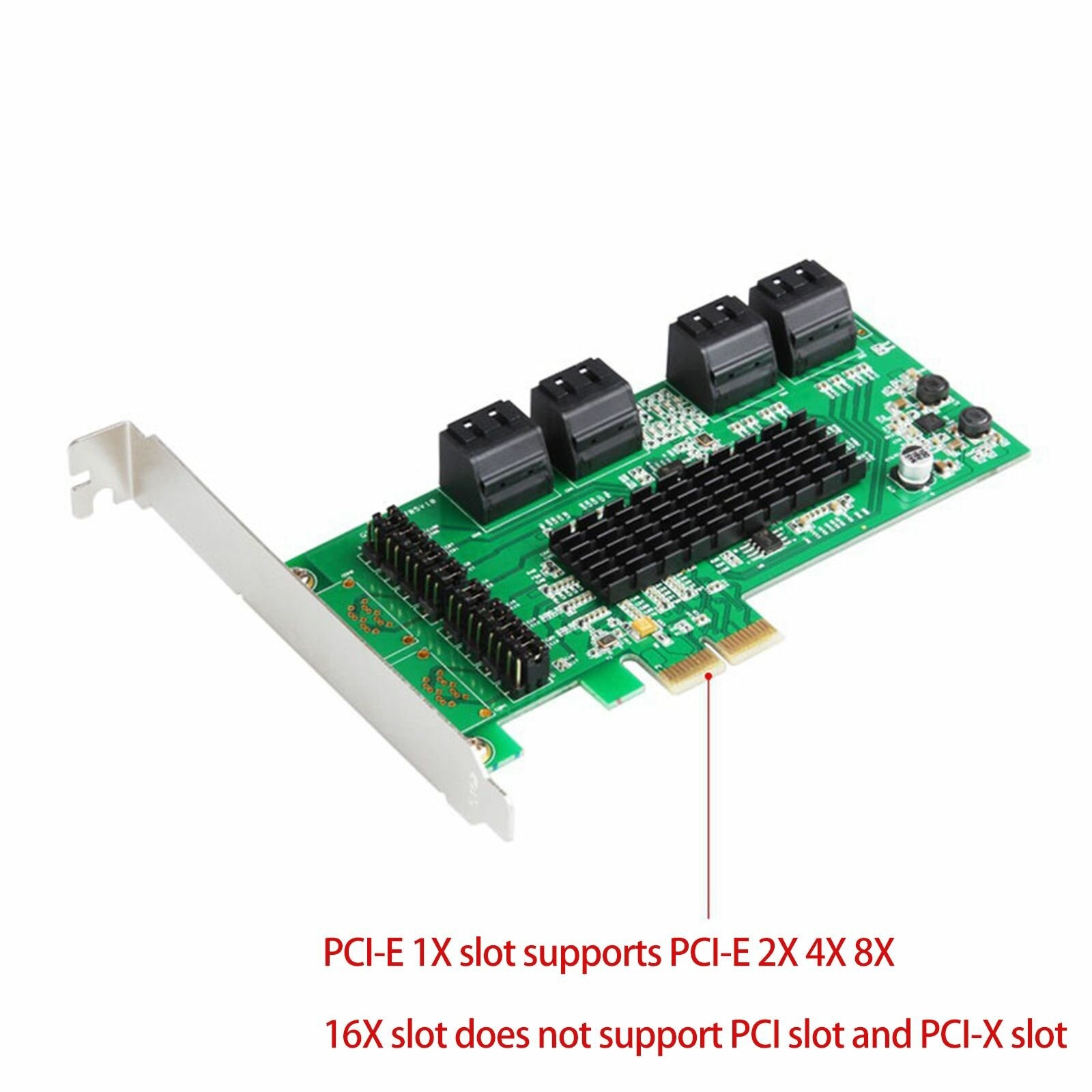 8-портовый Sata 3 PCI для карты экспресс-расширения Контроллер PCI-E Адаптер PCIe 1X III 6 ГБ Дополнительные жесткого диска — фото 1