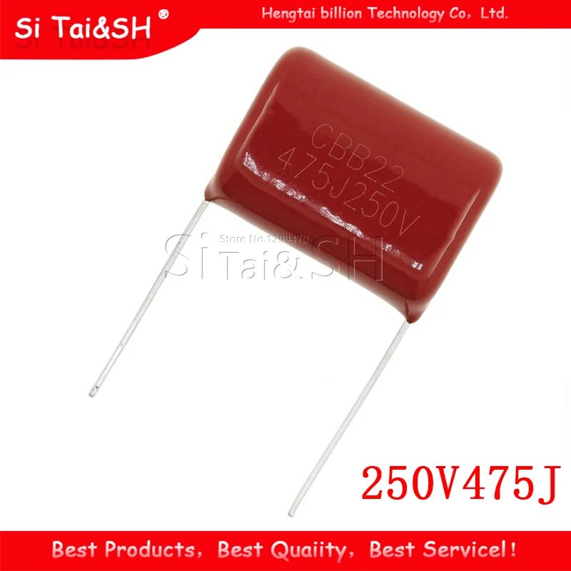 10 шт. 250V475J Шаг 25 мм 250В 4,7 мкФ 475 4700пф CBB полипропиленовый пленочный конденсатор