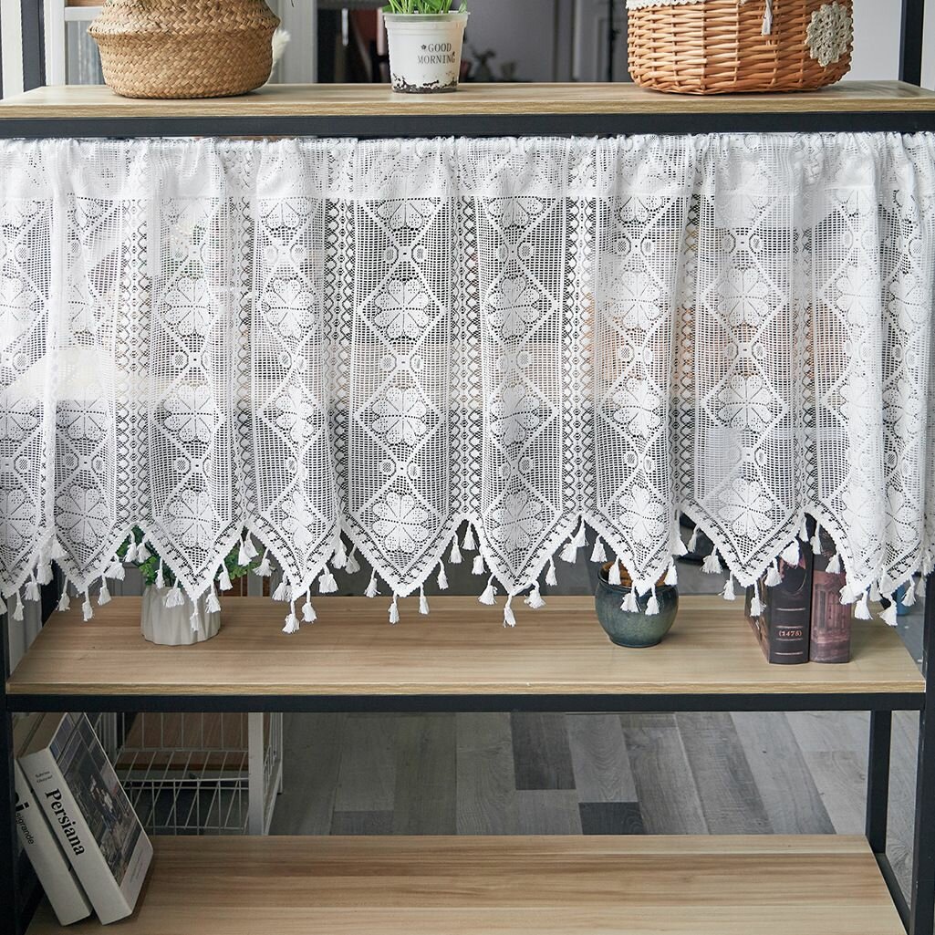 Штора-кафе 60х220 см белый