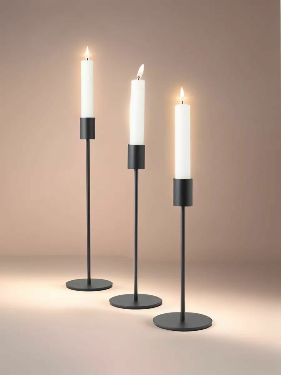 Металлические подсвечники для свечей набор 3 шт