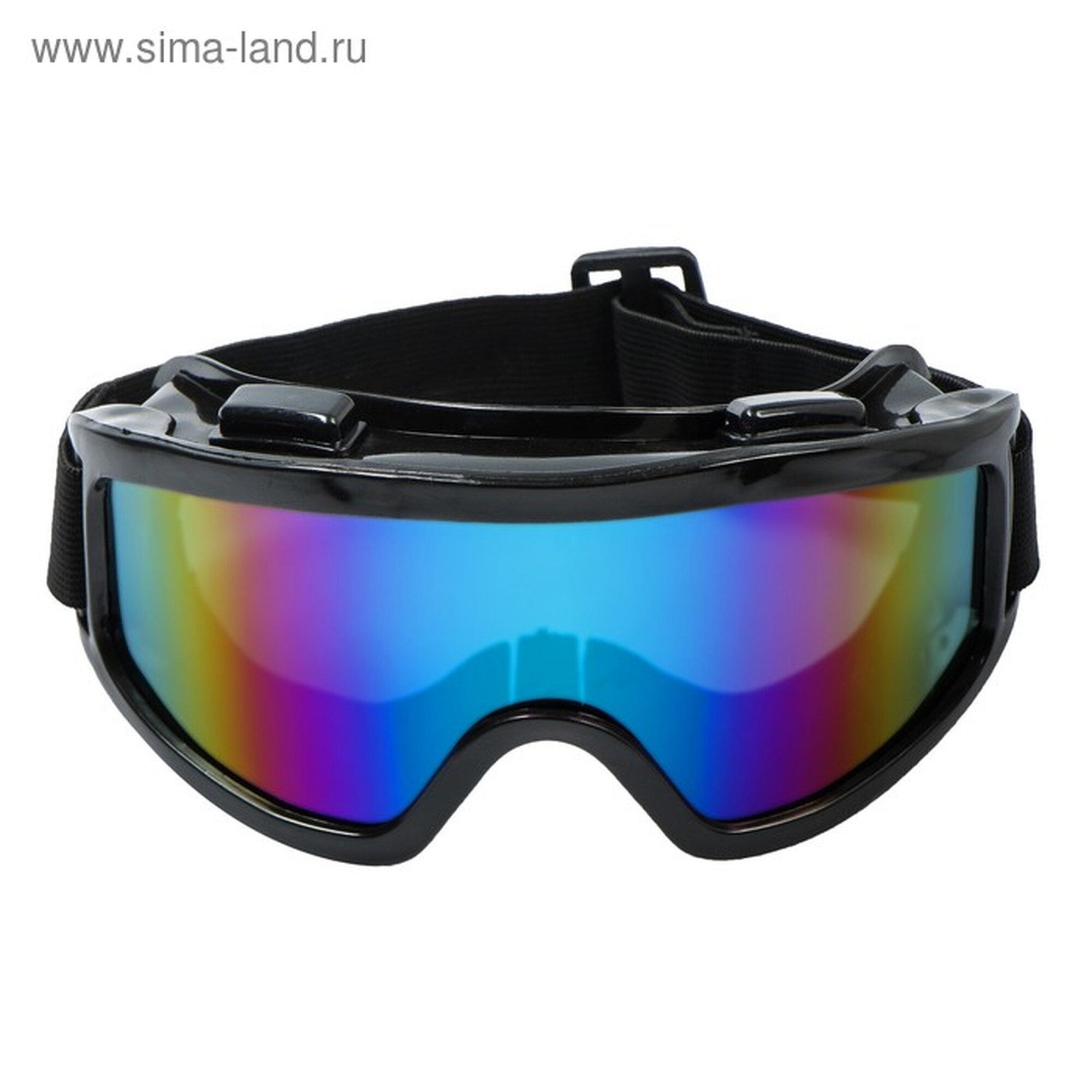 Очки-маска Сима-ленд для езды на мототехнике стекло хамелеон черные