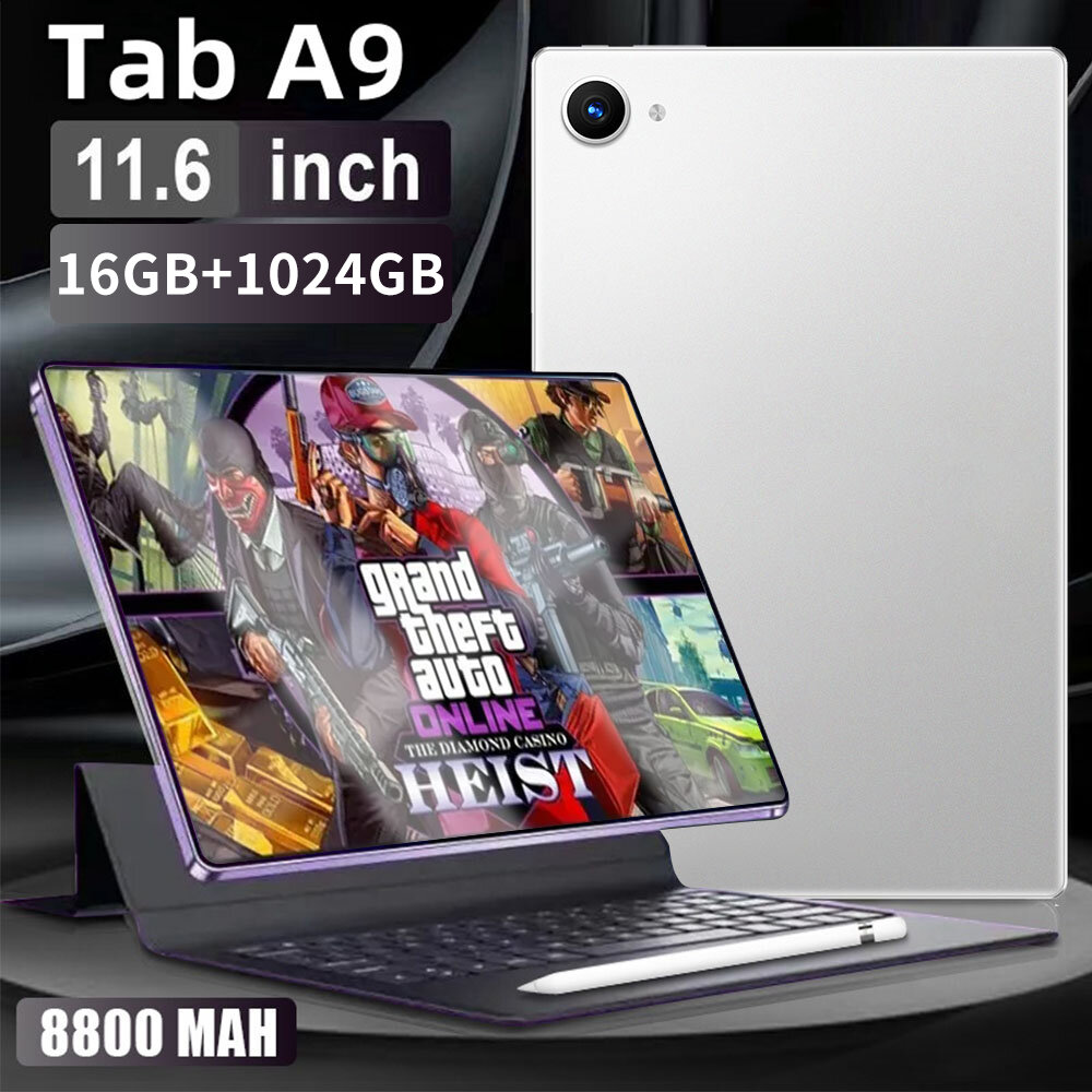 Игровой планшет Tab A9 Android 13 процессор MediaTek Helio G99 1024ГБ Серебряный